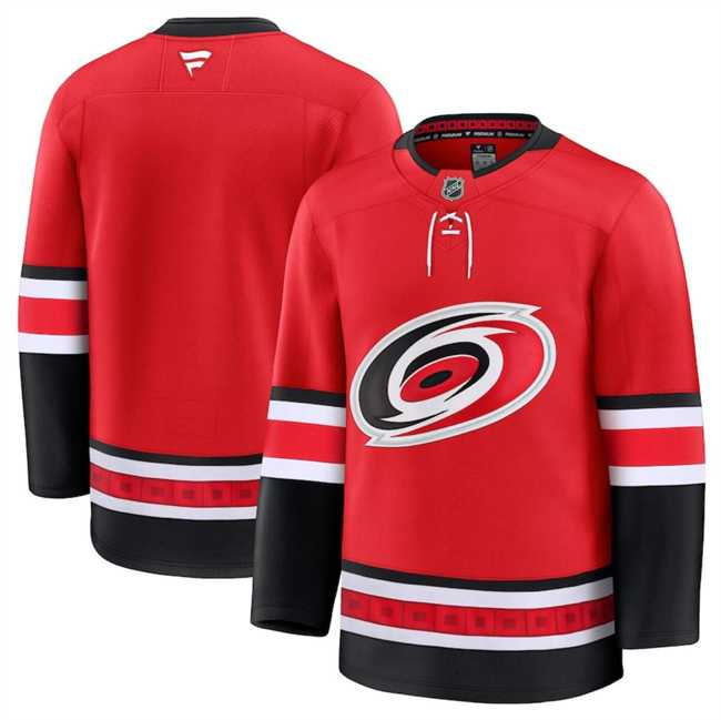 Men%27s Carolina Hurricanes Custom Red 2024-25 Alternate Stitched Hockey Jersey